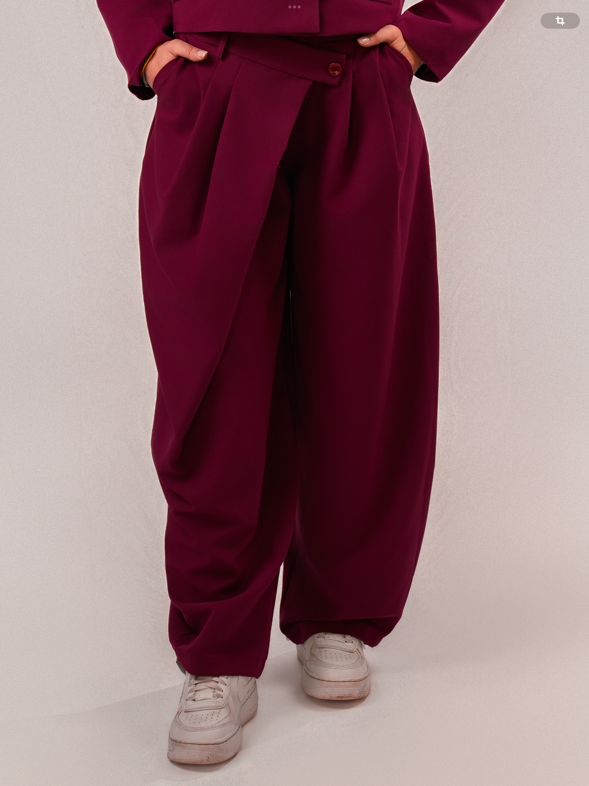 Pantalon de tailleur bordeaux
