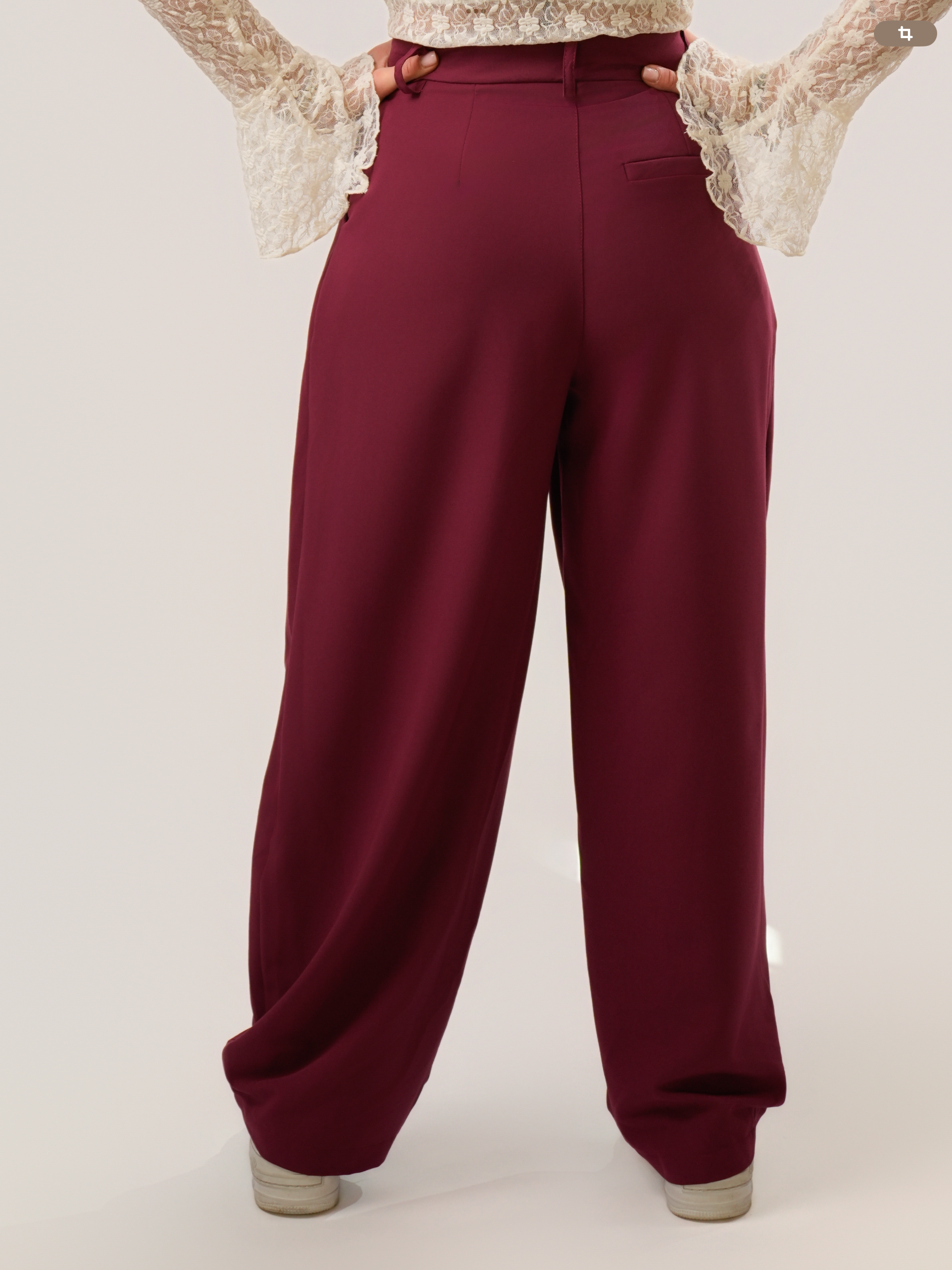 Pantalon de tailleur bordeaux