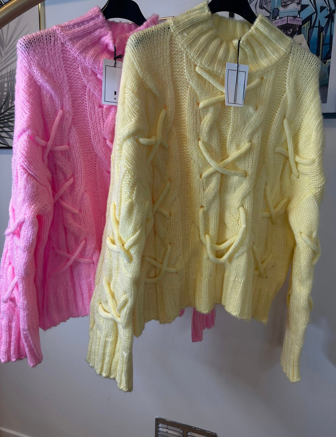 Pull en maille torsadée